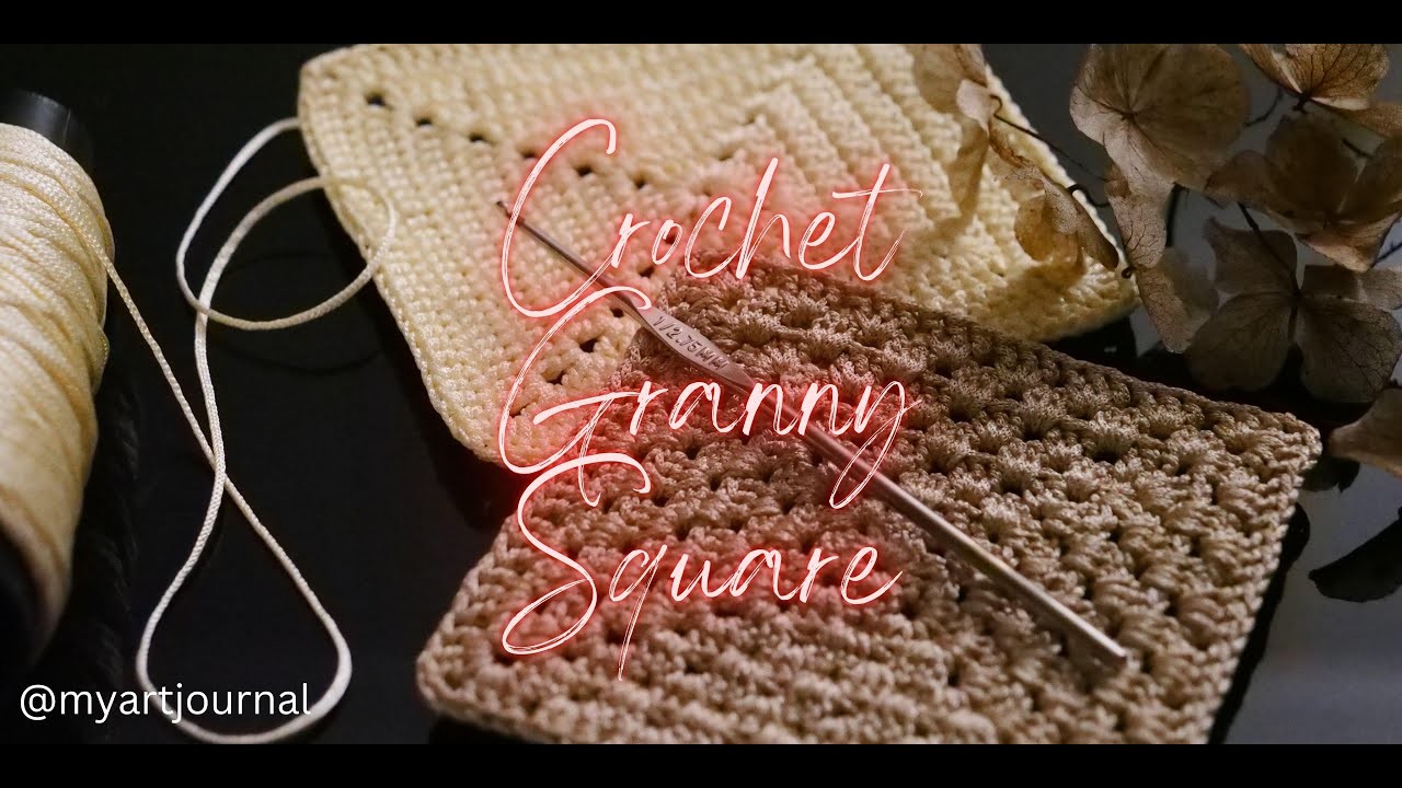 CROCHET | HOW TO CROCHET A GRANNY SQUARE. CROCHET MAT (Easy crochet tutorials for beginners)
