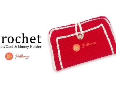 Crochet Wallet.Card & Money Holder Pouch - How To Crochet Money Bag.Pouch.Wallet Tutorial