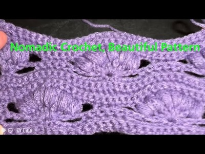 Crocheting beautiful pattern for scarf | Tutorial | Nomadic Crochet #howtocrochet #crochetbeginners