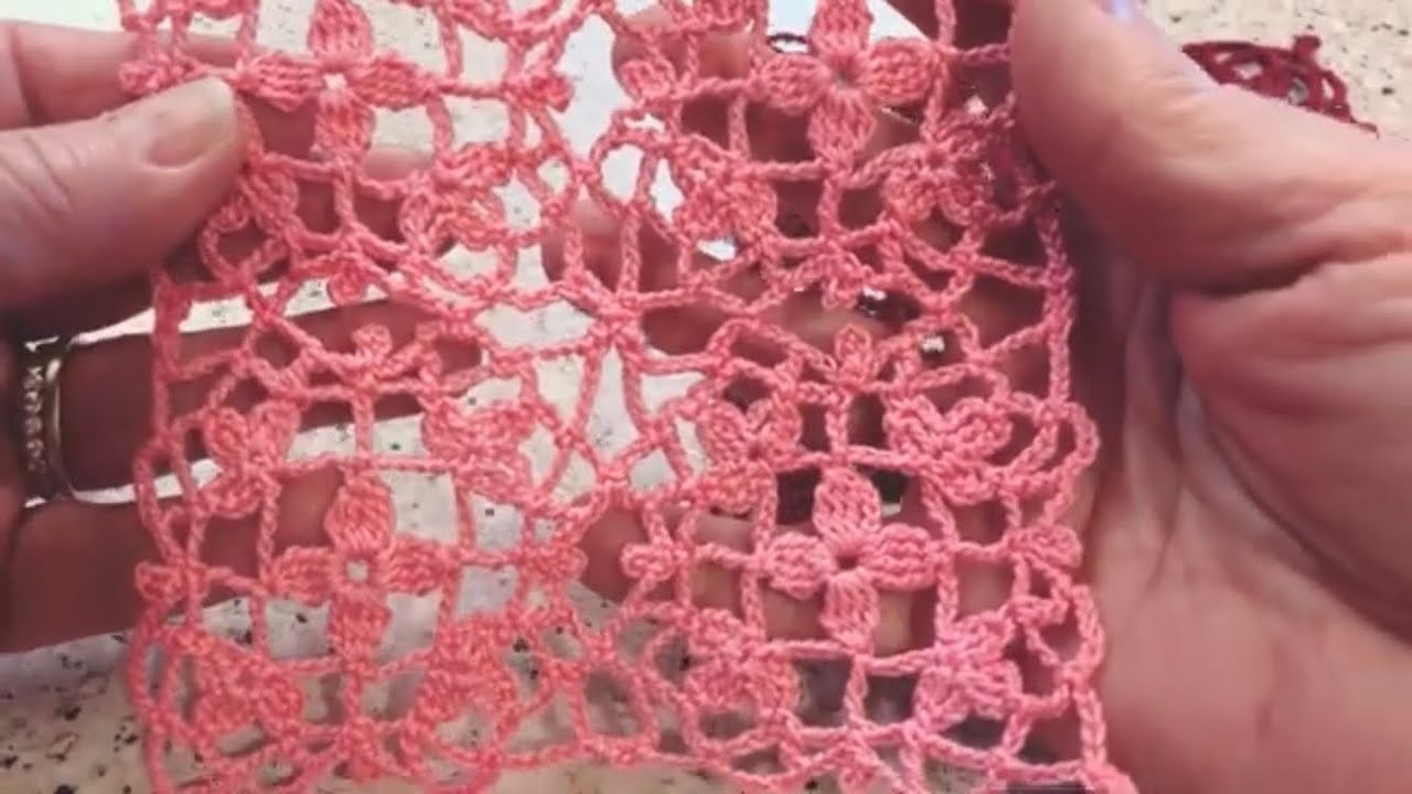 ????DELIGHTFUL SQUARE CROCHET LACE , FLOWER MOTIF