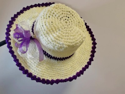 Easy Crochet Bucket Hat???? How To Crochet Hat For Beginners Tutorial???? Crochet Summer Hat