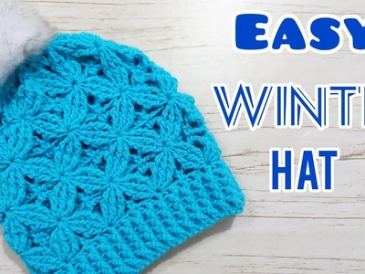 Easy crochet winter hat.???? this hat is amazing