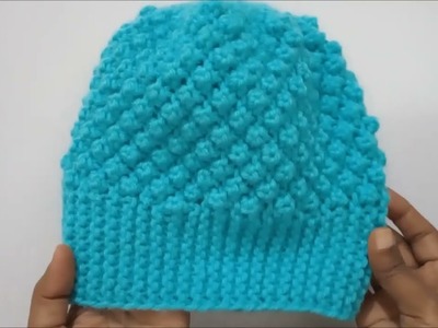 Easy Knitting Standard Size Cap , Hat , Topi | Cap Tutorial | Topi Ka Design
