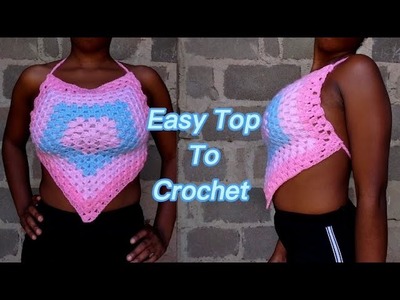 Easy top to crochet.how to crochet a top.beginner crochet top tutorial