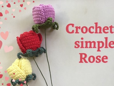 Easy way to crochet a rose ????