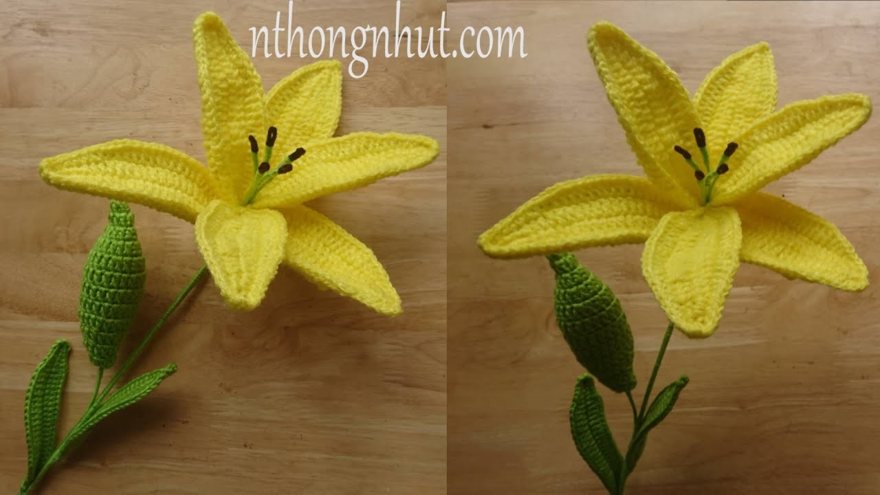 [ENG SUB] How to Crochet a Lily Flower. Lirios tejidos a crochet. Crochet Flower With Michelle