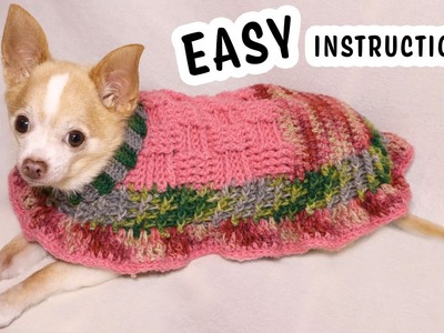 How to crochet a dog sweater | Last Minute Laura