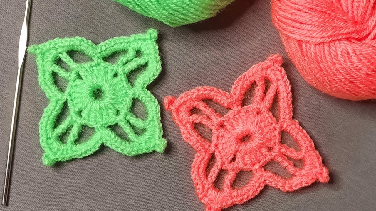 How to crochet a flower - Very Simple Pattern for Beginners | how to make woolen flower