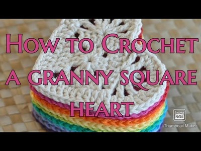 How to crochet a Granny Heart #crochet #yarn #crocheting #grannysquares #everythinggranny2023