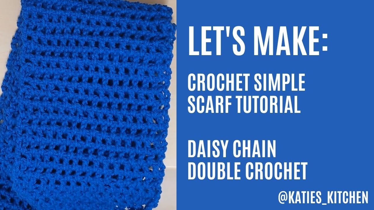 How to crochet a scarf   easy crochet instructions for beginners   double crochet
