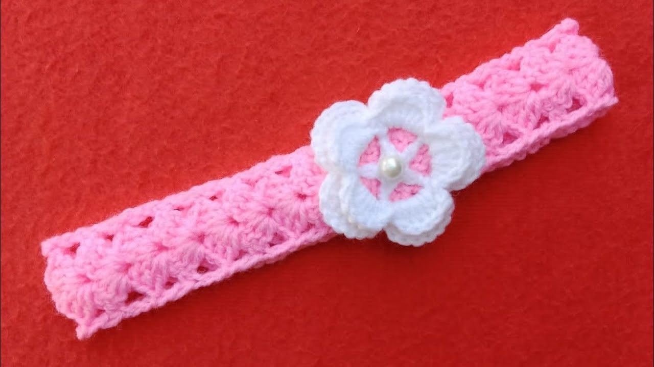 How to crochet an easy baby headband tutorial for beginners #diy  #kushicrochet   #crochet