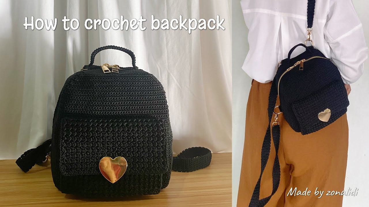 How to Crochet Backpack ???? | ransel rajut | DIY crochet bag