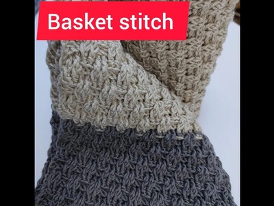 How to crochet basket stitch. easy scarf #crochet #scarf #basket_stitch