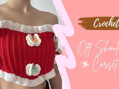 How To Crochet Corset Top | Crochet Crop Top | Crochet With Hannah