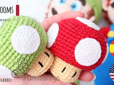 How to Crochet Cute Mushrooms | Beginner Crochet DIY English Sub ????????????????. GretaWings
