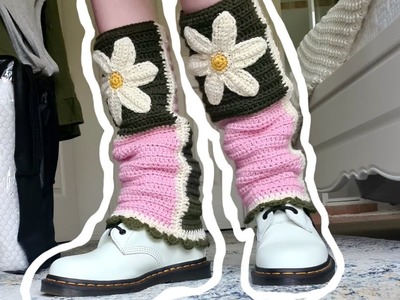How To Crochet Flower Leg-Warmers | Easy Tutorial