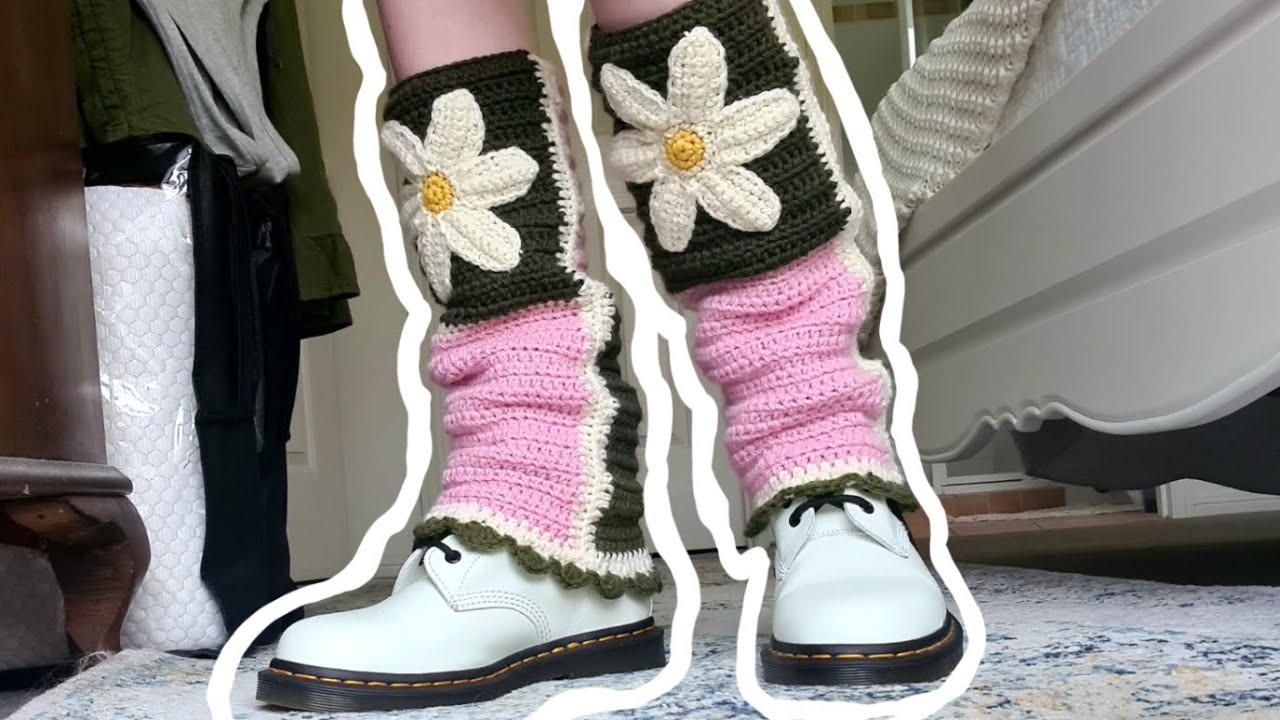 How To Crochet Flower Leg-Warmers | Easy Tutorial