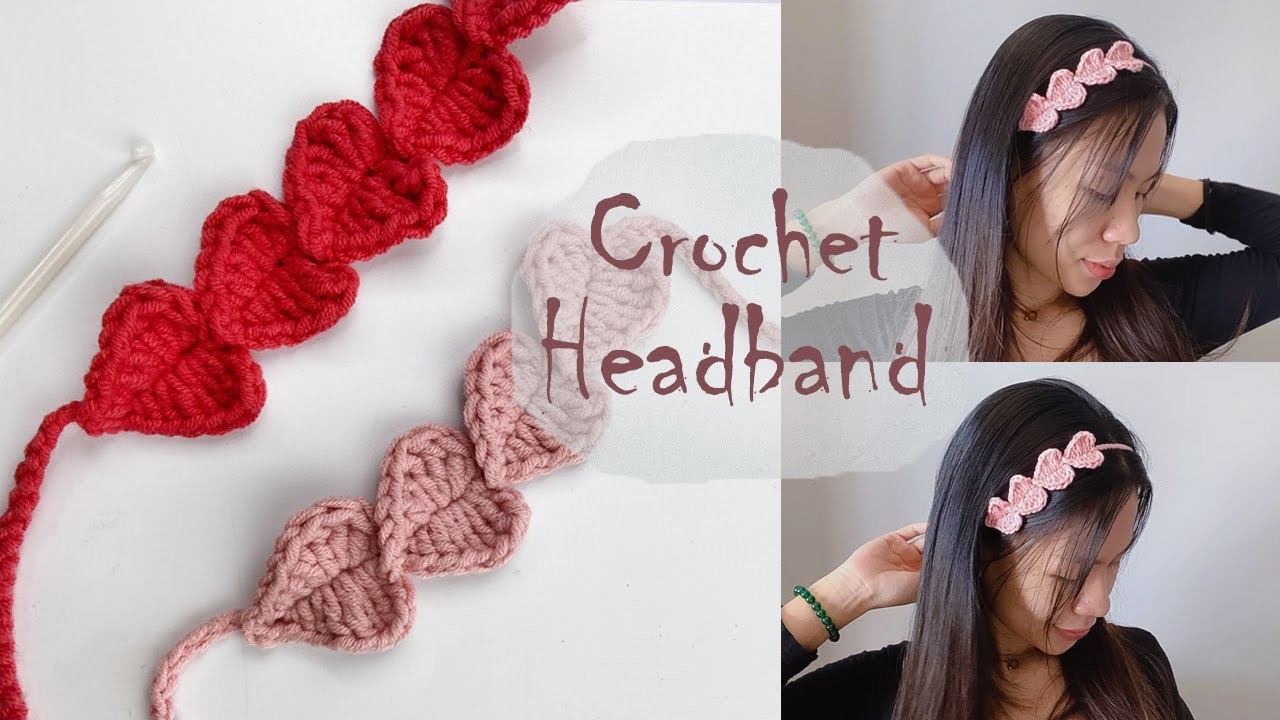 How To Crochet Heart Headband Tutorial DIY | Crochet Valentine Gift Idea