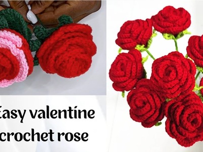 How To Crochet Rose Flower || supper amazing Valentine’s crochet for beginners