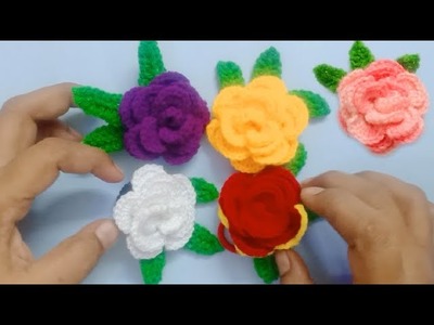 How to Crochet Rose : Quick and Easy for Beginners