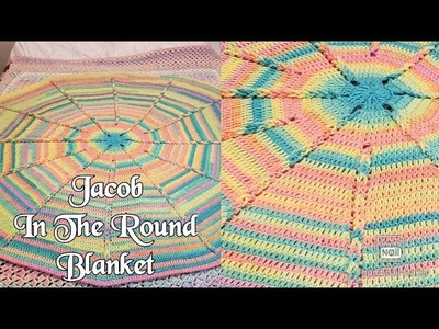 How to Crochet The Jacob's Ladder Stitch In The Round | Easy Crochet Blanket Tutorial