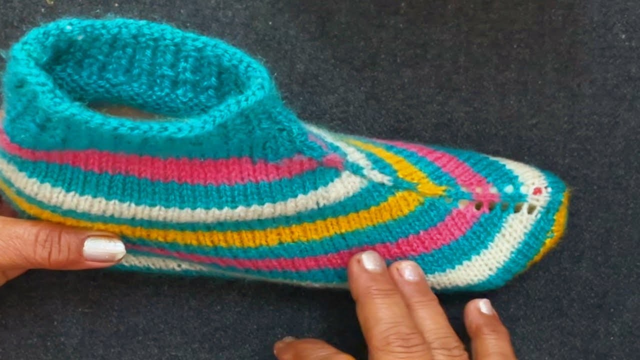 Knitting woolen socks . boots   for girls & boys( hindi)