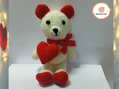 Part - 1 How to crochet Teddy Bear Valentine's Day Special I Diy Teddy Bear for Valentine's Day I