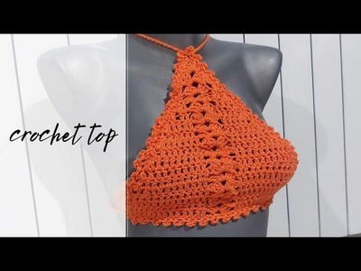 Step by step tutorial to crochet summer top easy and fun #crochetvideos#crochet#crochettops