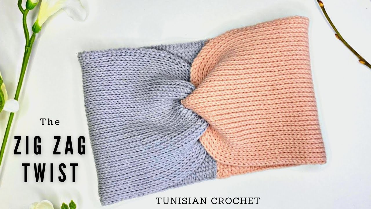 STUNNING Zig Zag Twist Headband | Tunisian Crochet Headband Tutorial