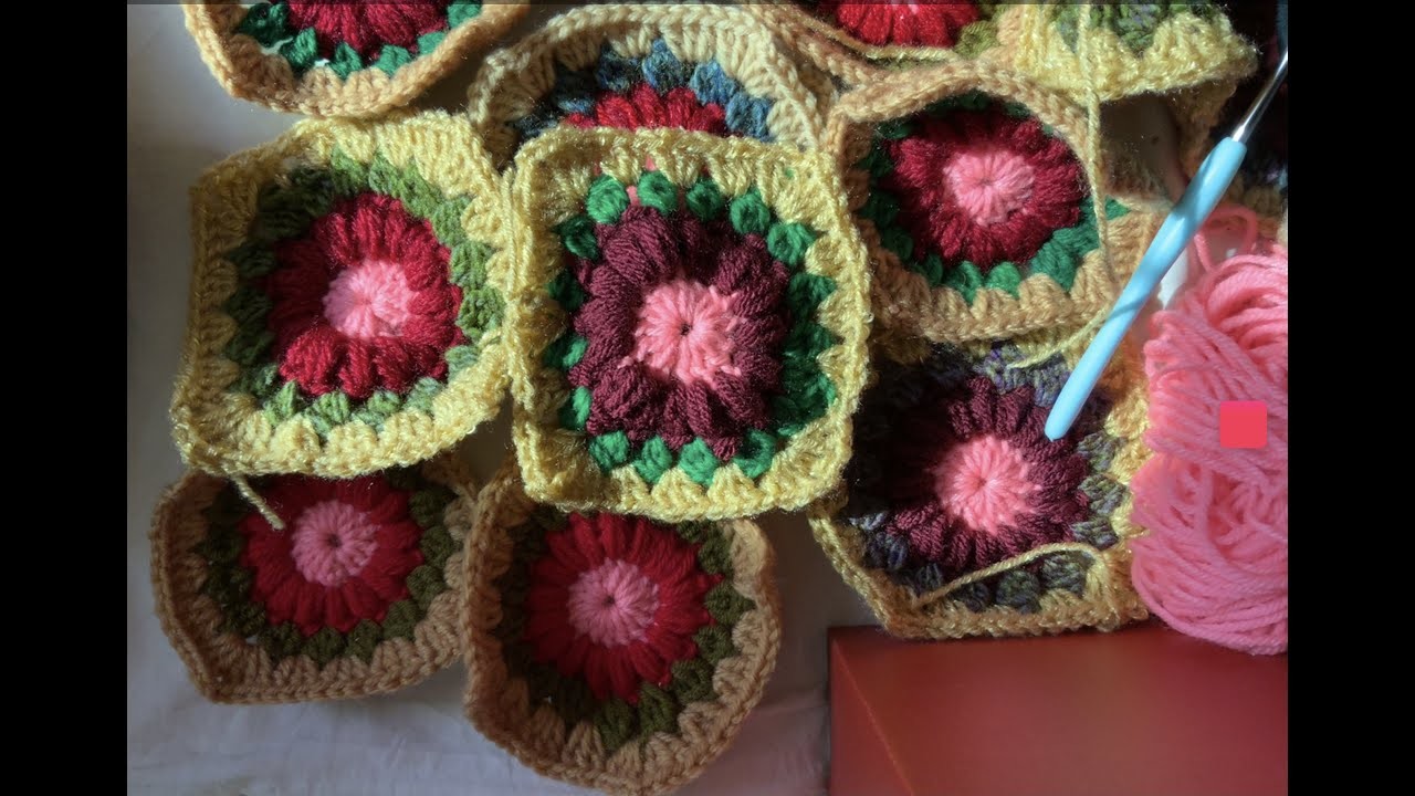 Sunburst Granny Square Tutorial for beginners