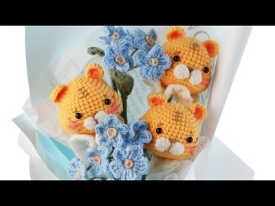 Tiger Bouquet-2：How to crochet Tiger's head？