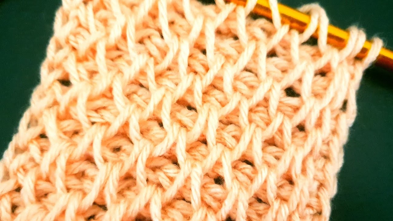 Tunisian Crochet Smock Stitch Tutorial 5522