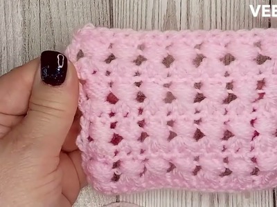 Very pretty crochet stich pattern tutorial, crochet baby blanket, crochet baby hat, crochet jumper