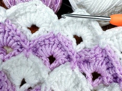 ????Wonderful! crochet knit blanket pattern. how to crochet for beginners. how to crochet