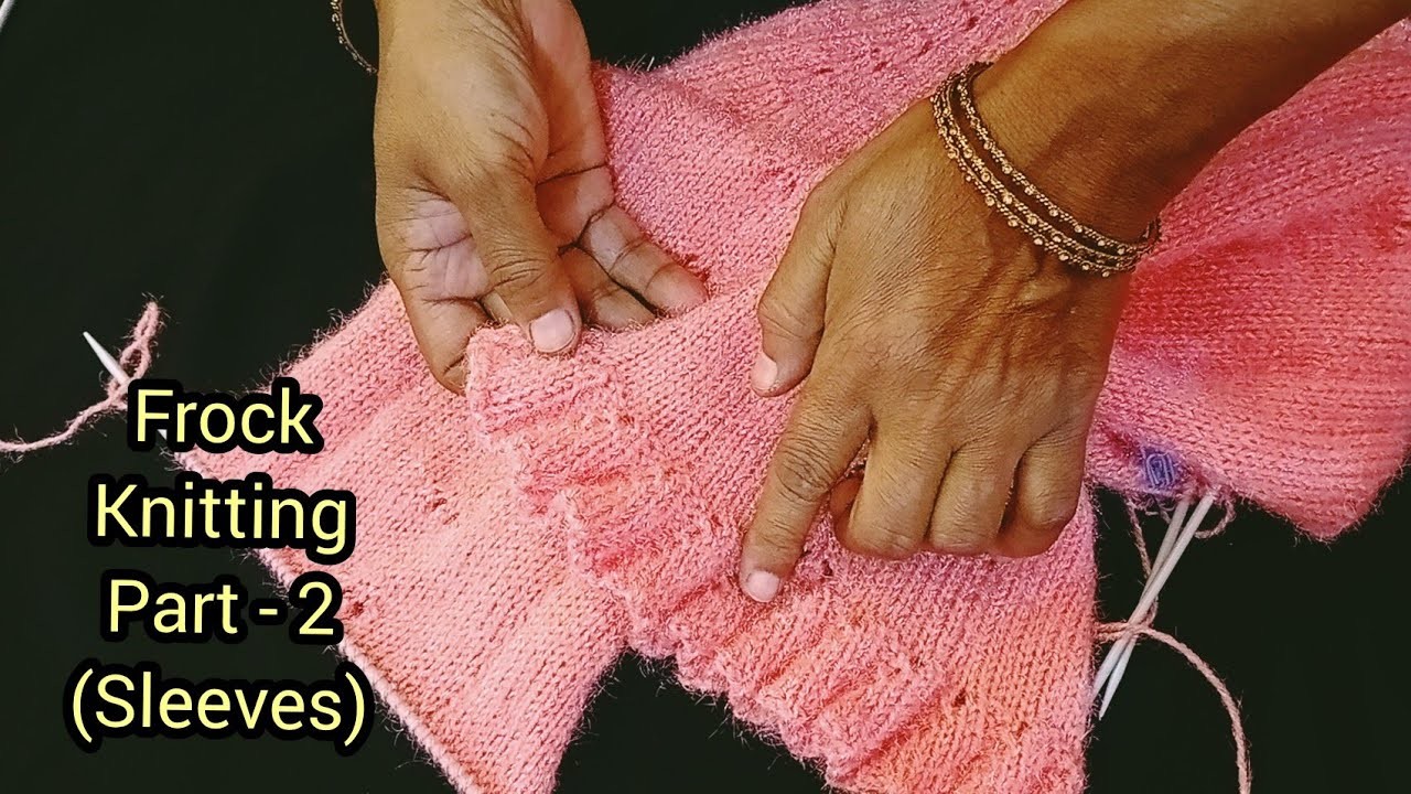 Woolen frock knitting video part-2 | hand knitting baby frock #sweater #knitting  @FbbFashionWorld