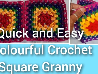 WOW !Amazing Colourful Crochet Square Granny ||Quick and Easy