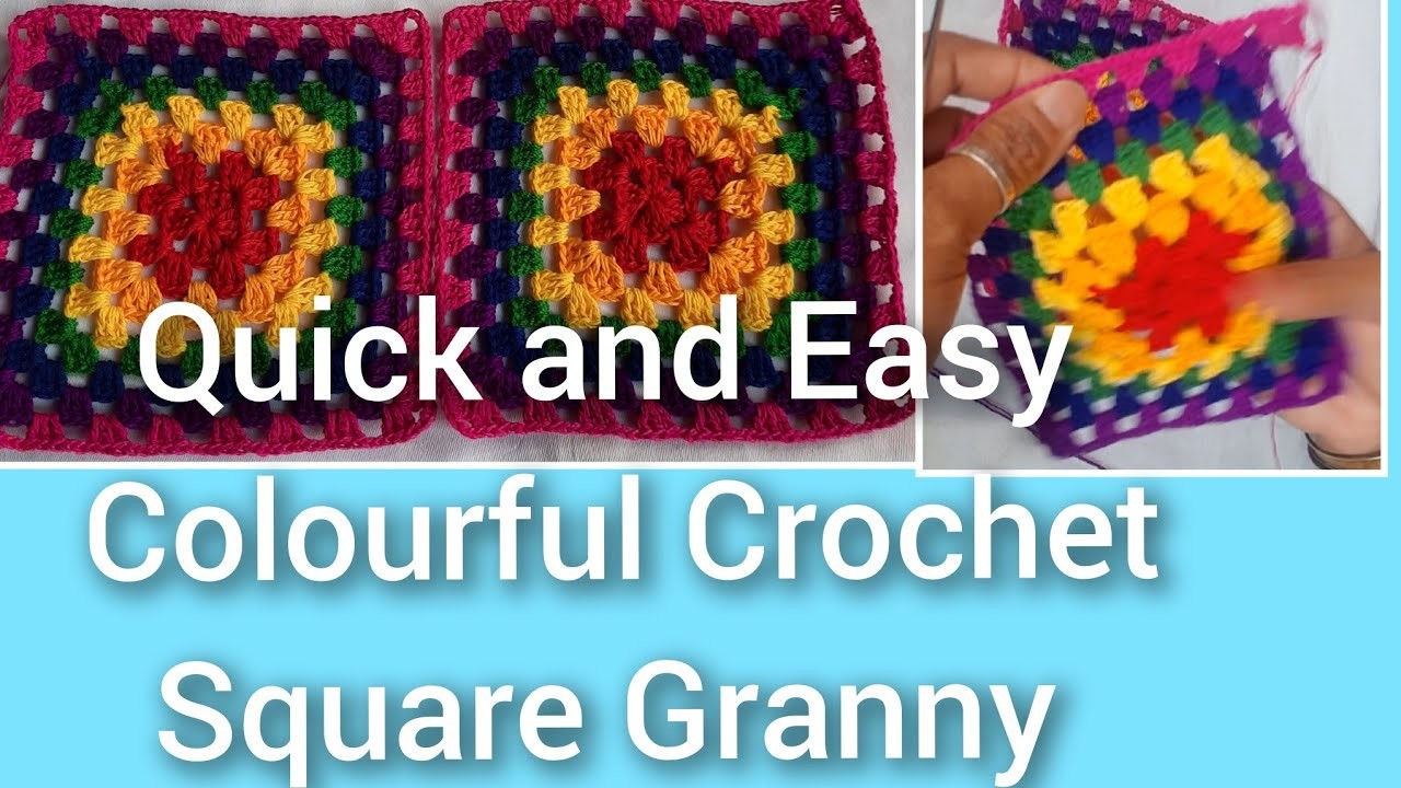 WOW !Amazing Colourful Crochet Square Granny ||Quick and Easy