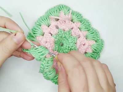 Wow!! Super easy, very useful crochet beautiful motif crochet coaster ????supla bardak altlığı yapımı,