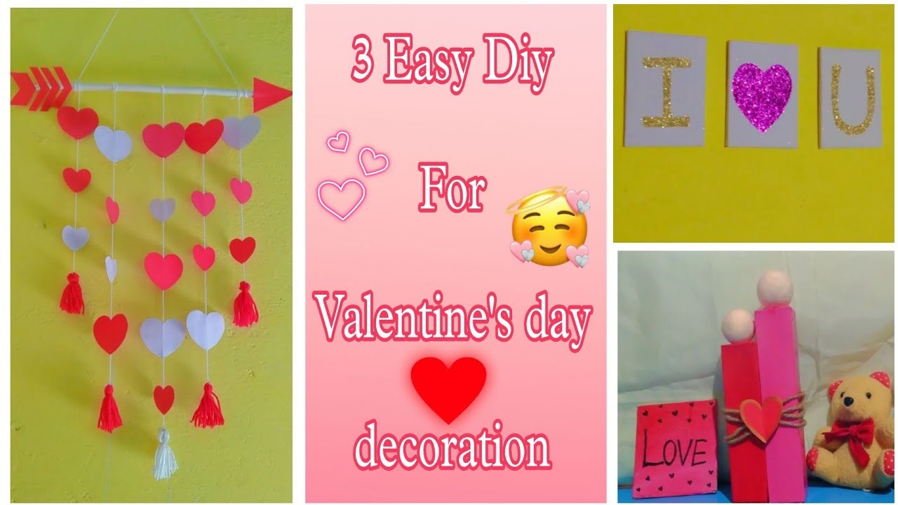 3 easy Valentine's day diys ????❤️. room decoration. #diy #handmade #MK crafts