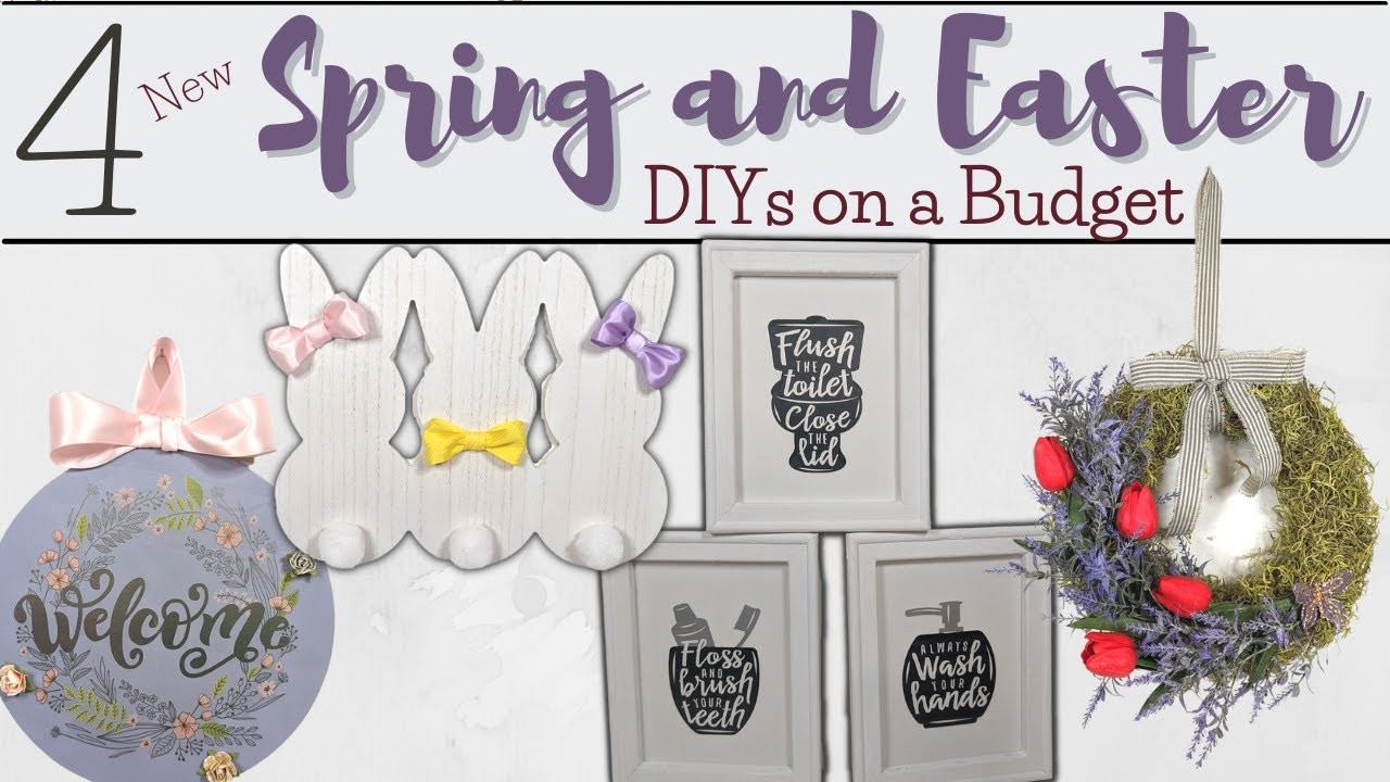 4 NEW DOLLAR TREE AND BUDGET SPRING and EASTER FARMHOUSE DIYS | EASTER DECORATIONS | FARMHOUSE DECOR