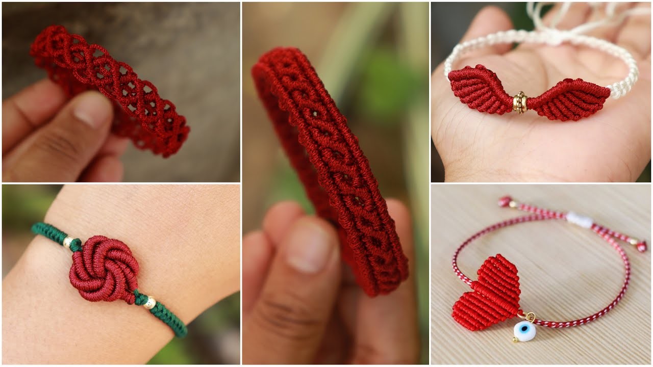 5 DIY Bracelet Ideas Using Macrame Thread | Creation&you