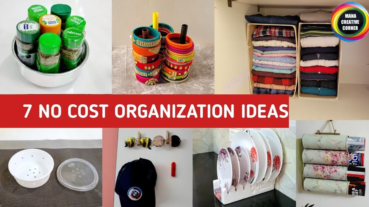 7 No Cost Home & Kitchen Organization Ideas | 7 DIY Organizer Ideas using Waste materials at home