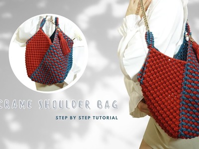 Amazing DIY a macrame shoulder bag easy making new pattern