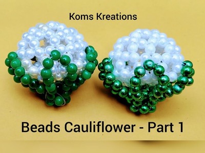 Beads Cauliflower, Part 1 komskreations, komathisekar.