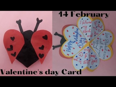Beautiful Handmade Valentine's day Card|Easy Card|Valentine's day Cute Card