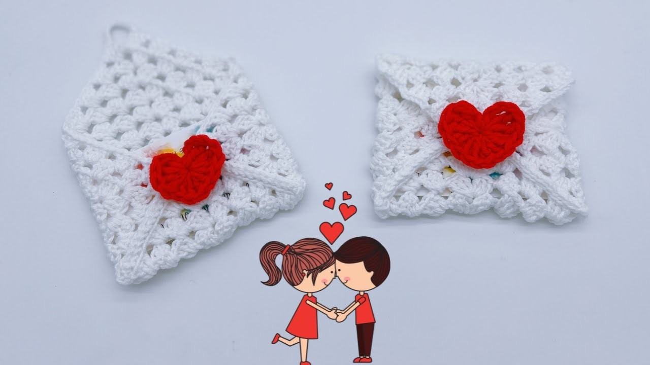 ❤️ Best Valentine Day Gift Idea | Crochet Heart Envelope | DIY