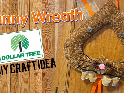 Bunny Wreath - Dollar Tree DIY Craft Idea - Easter Decoration
