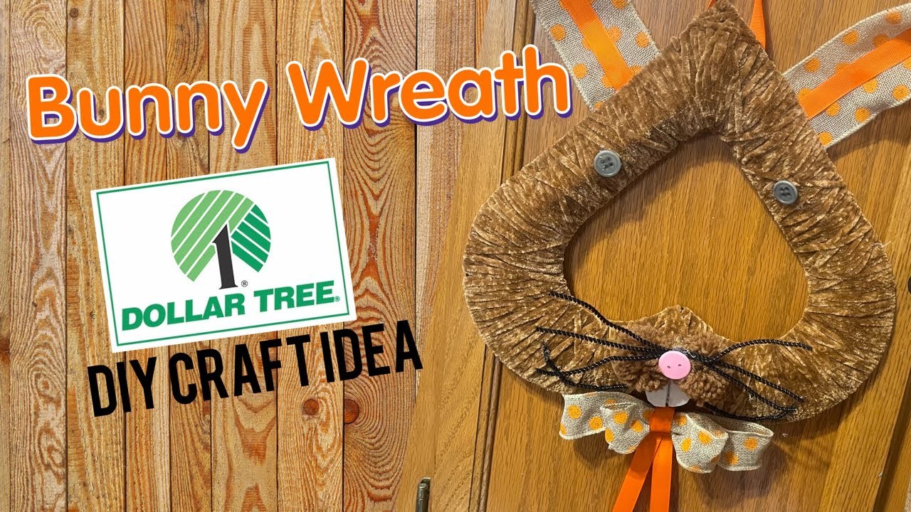 Bunny Wreath - Dollar Tree DIY Craft Idea - Easter Decoration