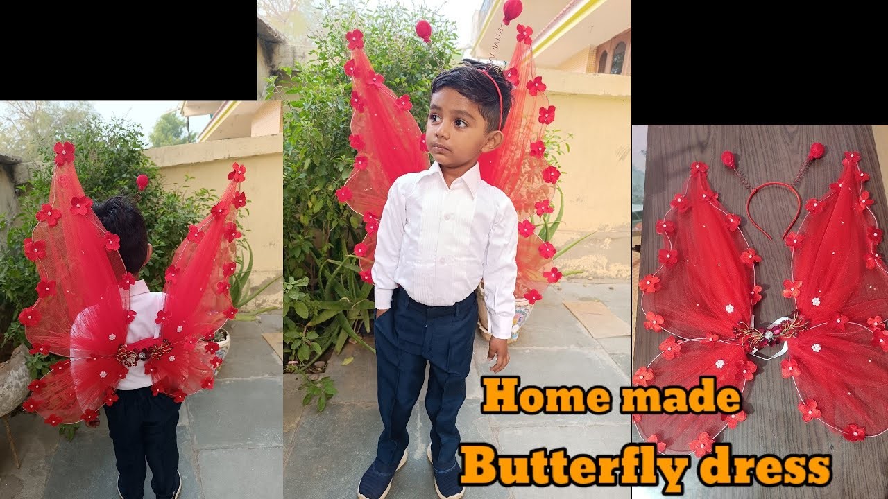Butterfly dress|How to make Butterfly costume|Kids Fancy dress ideas for school |