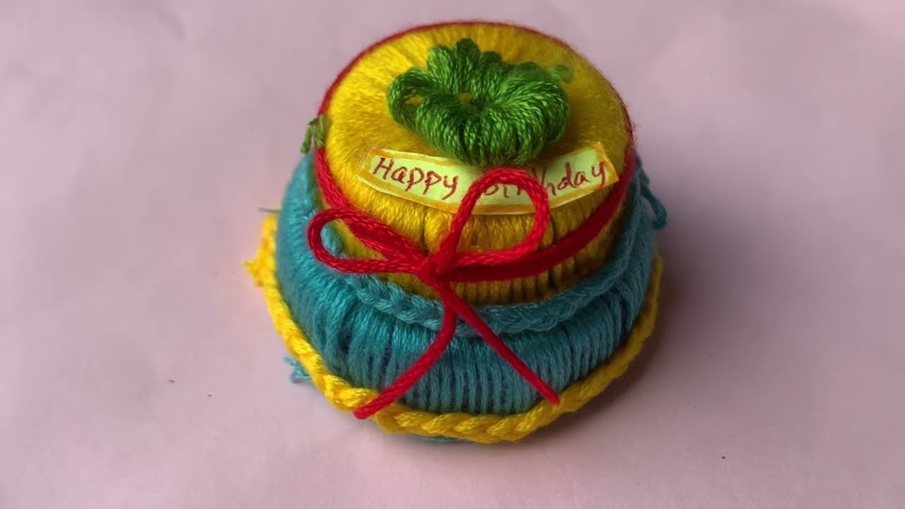 Cake with plastic bottle caps,step by step